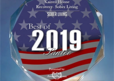 Kaizen House recovery Sober living Award of 2019